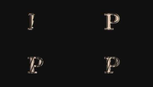 P字母logo动画排版设计高清在线视频素材下载