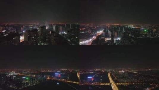 上海造船厂夜景航拍高清在线视频素材下载