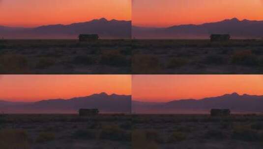沙漠中的废气小屋高清在线视频素材下载