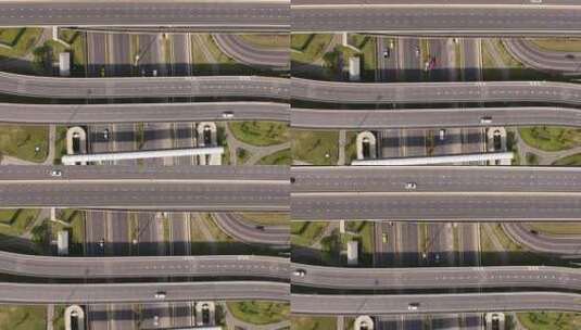 航拍城市高架道路高清在线视频素材下载