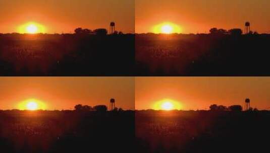 密西西比南部小镇的日落高清在线视频素材下载
