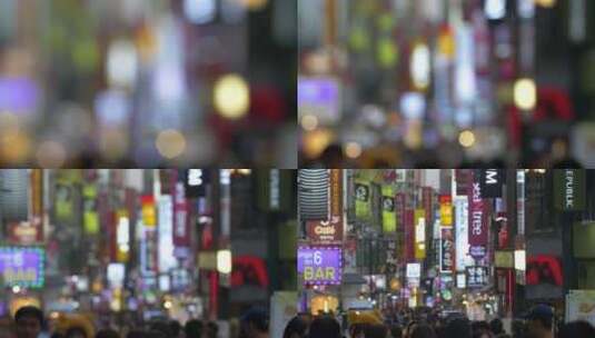 繁忙的韩国购物街高清在线视频素材下载