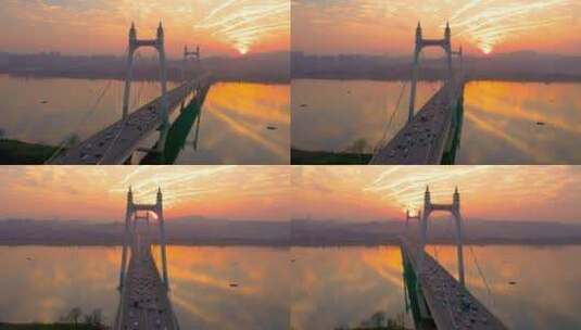 湖南长沙三汊矶大桥航拍PM——6高清在线视频素材下载