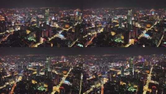航拍昆明城市夜景高清在线视频素材下载