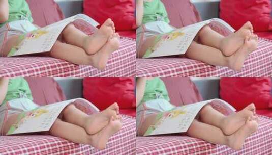 一个人读书的中国女童高清在线视频素材下载