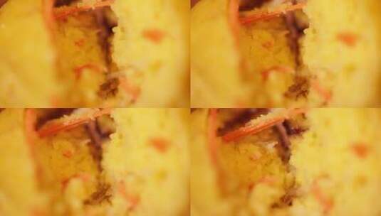 松软棒子面制作蓬松棒子面饼高清在线视频素材下载