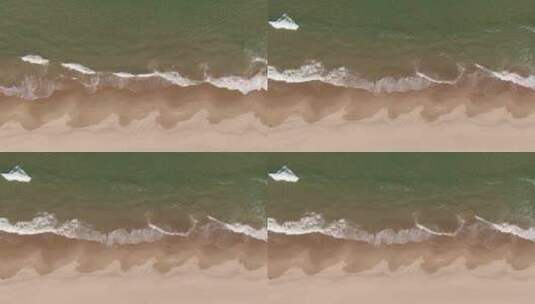 海浪沙滩航拍高清在线视频素材下载