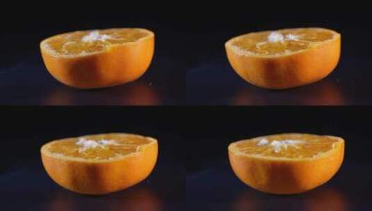切开的橘子果肉高清在线视频素材下载