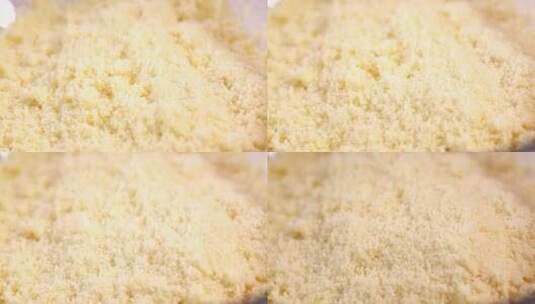 【镜头合集】绿豆过筛碾碎制作绿豆粉高清在线视频素材下载