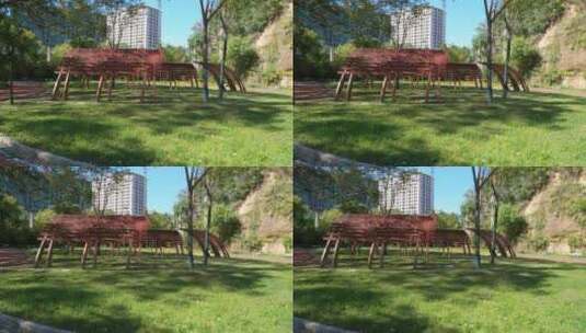 森林里的生态广场4K实拍视频 (2)高清在线视频素材下载