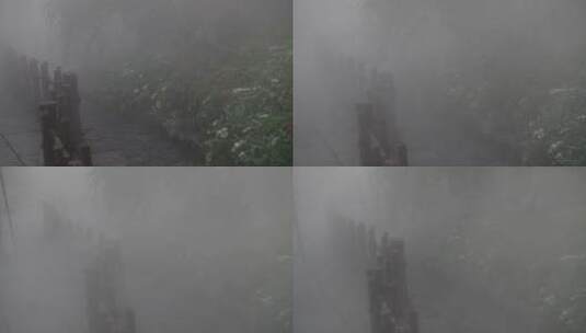 无锡灵山禅意小镇烟雾飘渺高清在线视频素材下载