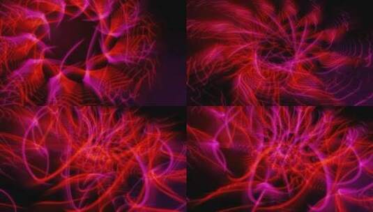 花朵形状的红色光线旋转大屏舞蹈背景素材高清在线视频素材下载