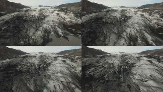 白雪覆盖的冰川高清在线视频素材下载