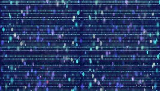 蓝色粒子线条光斑高清在线视频素材下载