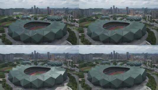 2022深圳龙岗大运会中心体育馆足球场高清在线视频素材下载