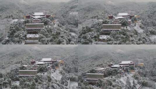 金华山双龙景区 雪景高清在线视频素材下载