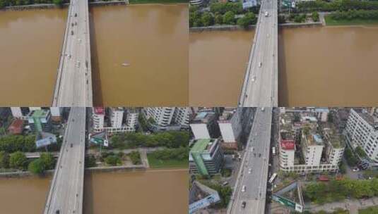 航拍衡阳新大桥高清在线视频素材下载
