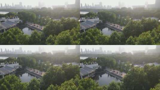 上海世纪公园4K航拍高清在线视频素材下载