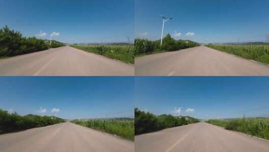 开车行驶欣赏沿途风景  第一视角高清在线视频素材下载