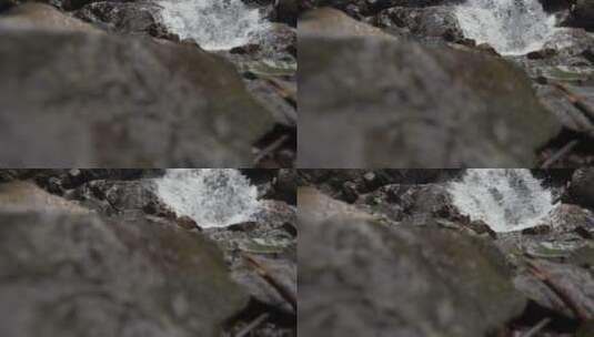 山间溪流慢镜头特写高清在线视频素材下载