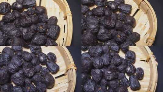 黑莓乌梅九制腌梅子开胃零食高清在线视频素材下载