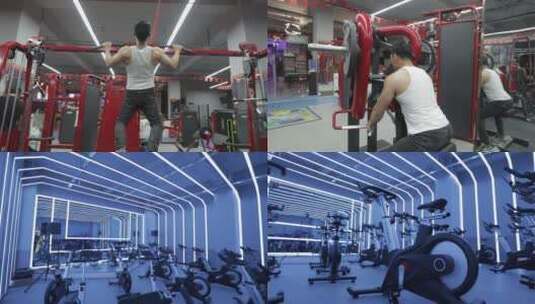 健身房锻炼身体健身瘦身2高清在线视频素材下载