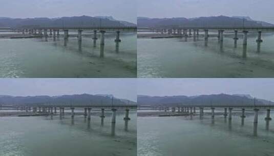高清航拍四川乐山夹江断桥自然风光高清在线视频素材下载