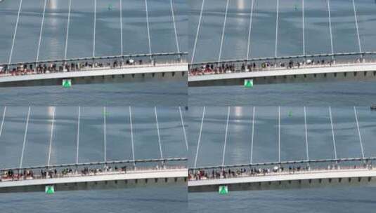 广州海心桥航拍高清在线视频素材下载