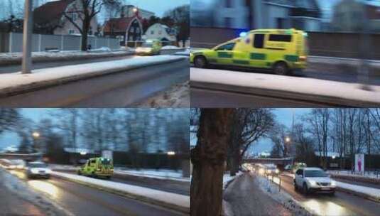 瑞典救护车高清在线视频素材下载