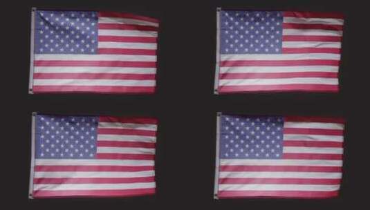 飘扬的美国国旗高清在线视频素材下载