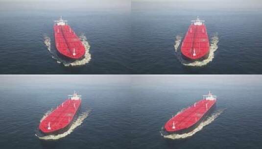 在海洋中航行的油轮高清在线视频素材下载