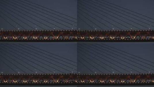 重庆轻轨穿过长江大桥高清在线视频素材下载