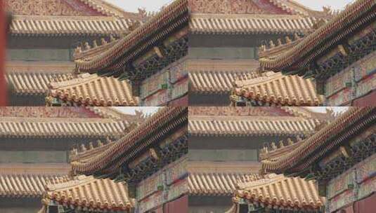 北京故宫博物院屋顶屋脊兽视频素材高清在线视频素材下载