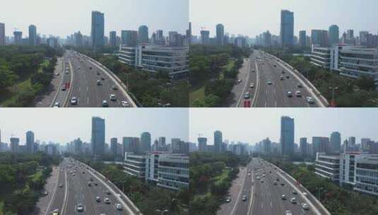海南省海口市城市建筑高清在线视频素材下载
