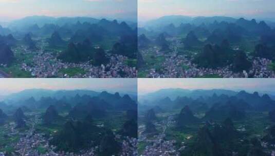 广西贺州桂林风景如画喀斯特地貌高清在线视频素材下载