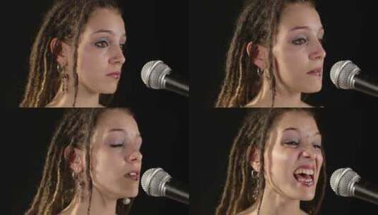 美丽的可怕的歌手高清在线视频素材下载