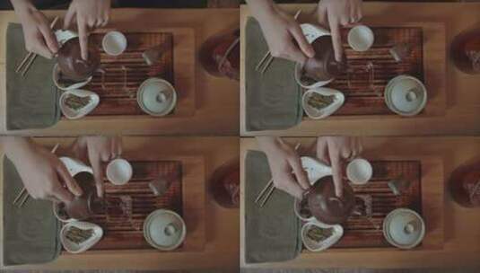 沏茶 茶文化 品茶传统文化高清在线视频素材下载