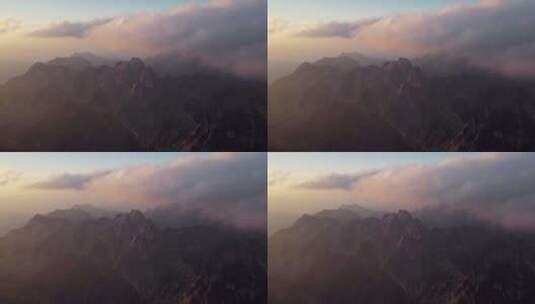 高山上航拍风景高清在线视频素材下载