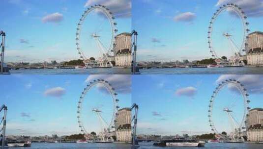 英国伦敦伦敦眼摩天轮特写高清在线视频素材下载