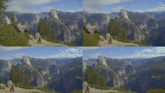 加州约塞米蒂国家公园的平移镜头高清在线视频素材下载