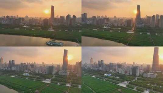 4K武汉汉口江滩高清在线视频素材下载