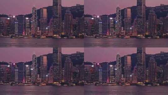 香港夜景维多利亚港高清在线视频素材下载