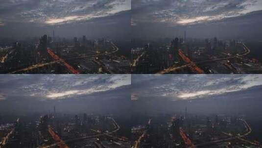 深圳城市与云和霞高清在线视频素材下载