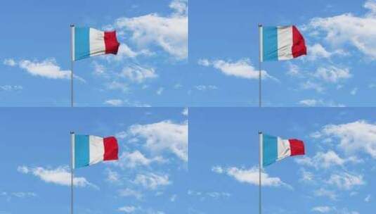 法国国旗高清在线视频素材下载