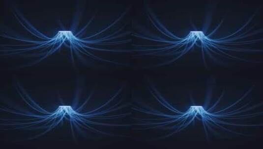 抽象弯曲的霓虹灯光曲线背景3D渲染高清在线视频素材下载