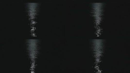波光粼粼月夜海景高清在线视频素材下载