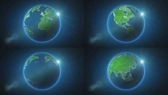 地球 科技地球 地球转动高清在线视频素材下载