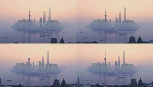 上海外滩日出高清在线视频素材下载