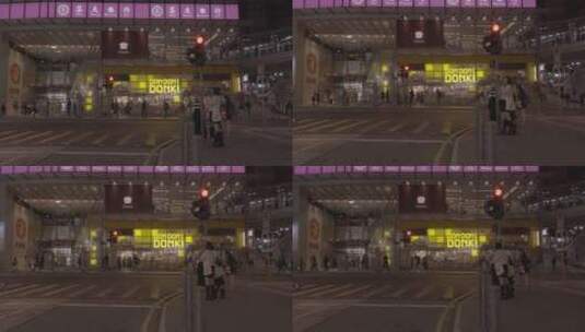 香港半山街道夜景高清在线视频素材下载