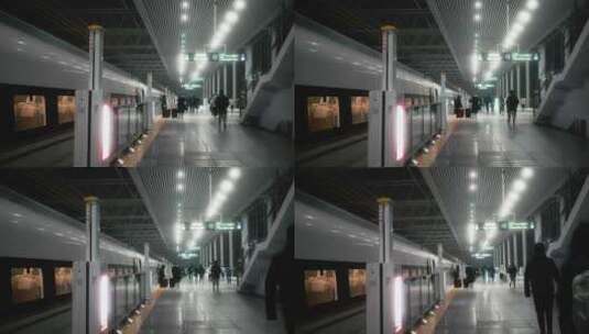 郑州东站站台上高清在线视频素材下载